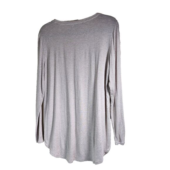 White House Black Market Top Womens Med Pink Scoop Neck Long Sleeve Lightweight - Picture 2 of 5